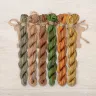 Set of OwlForest Hand-Dyed Threads for the “Snail Houses. Pumpkin” Chart (Thread Trade n.a. Kirov)