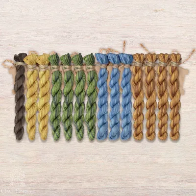Set of OwlForest Hand-Dyed Threads for the “Russian Folk Wisdom” Chart (Thread Trade n.a. Kirov)