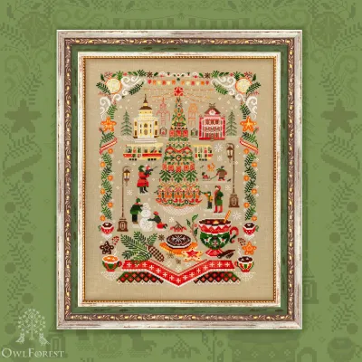 Embroidery kit “Festive City Lights”