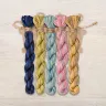 Set of OwlForest Hand-Dyed Threads for the “Starlings” Free Chart (DMC)