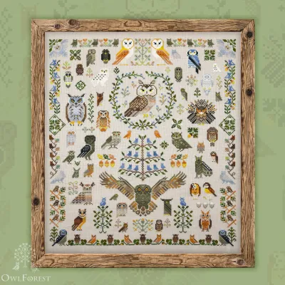 Embroidery kit “100 Owls”
