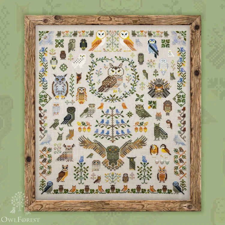 Embroidery kit “100 Owls”