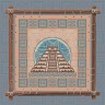 Digital embroidery chart “Mesoamerican Motifs. Pyramid” 3 colors