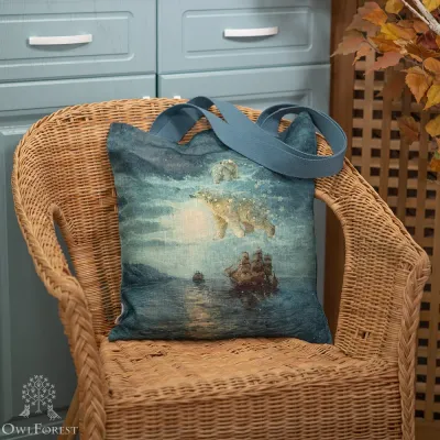 “Star Bears” Linen Shopping Bag 
