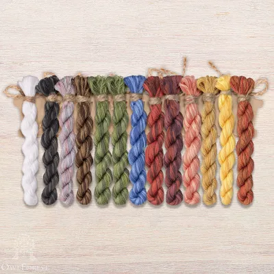 Set of OwlForest Hand-Dyed Threads for the “Krylov's Fables” Charts (DMC)