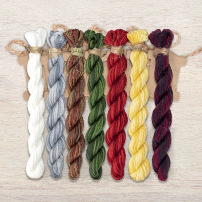 Set of OwlForest Hand-Dyed Threads for the “Shelf with Jam” (Thread Trade n.a. Kirov)