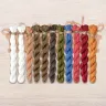Set of OwlForest Hand-Dyed Threads for the “At the Bath House” Chart (Thread Trade n.a. Kirov)