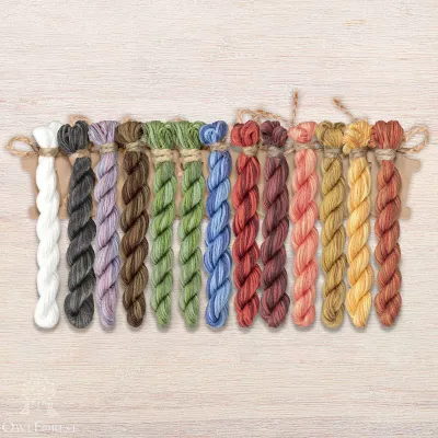 Set of OwlForest Hand-Dyed Threads for the “Krylov's Fables” Charts (Thread Trade n.a. Kirov)