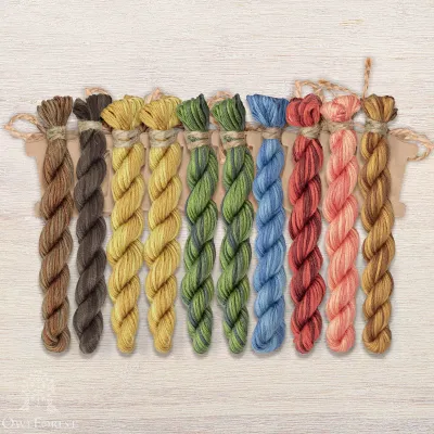 Set of OwlForest Hand-Dyed Threads for the “Wonder Tree” Chart (Thread Trade n.a. Kirov)