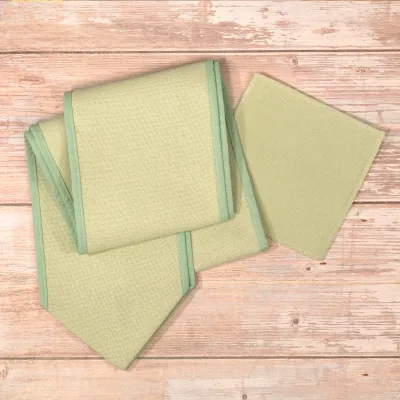 Fabric with binding for the “Pine Bow” chart