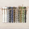 Set of OwlForest Hand-Dyed Threads for the “Snow leopard” Chart (Thread Trade n.a. Kirov)